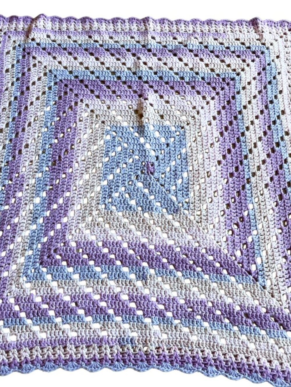 Entire Closet $5! Baby Hand Made Handmade Crochet Crocheted Purple Crib Blanket